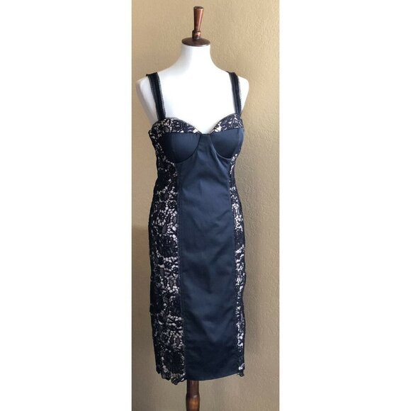 Nasty Gal Collection Womens Black Crochet Lace Dark Habits Sweet Heart Dress - Picture 2 of 12